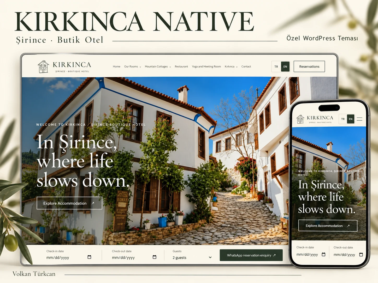Website-Projekt Kırkınca – Desktop- und Mobilansicht