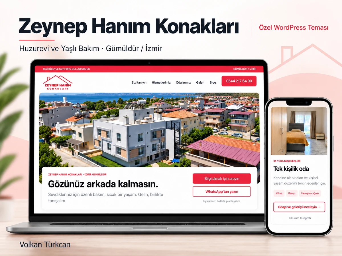 Website-Projekt Zeynep Hanım Konakları – Desktop- und Mobilansicht
