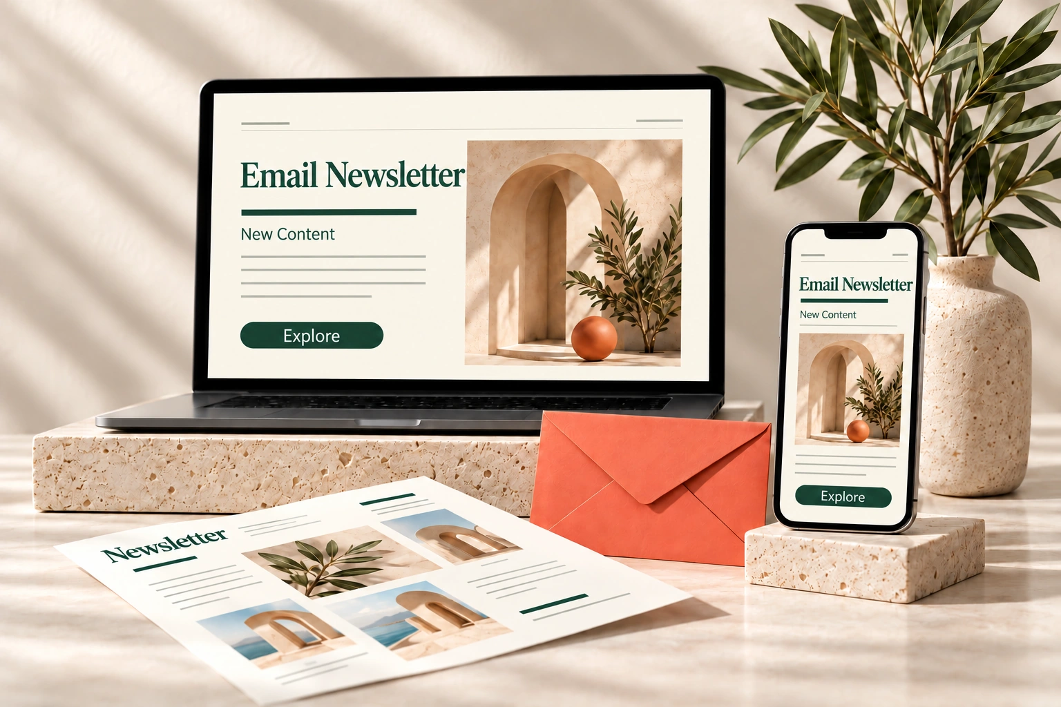 Design example: Share your content through regular newsletters.