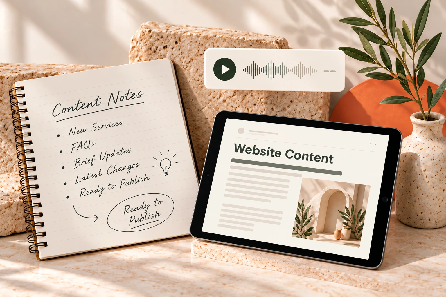 Design example: Turn your knowledge into clear website content.